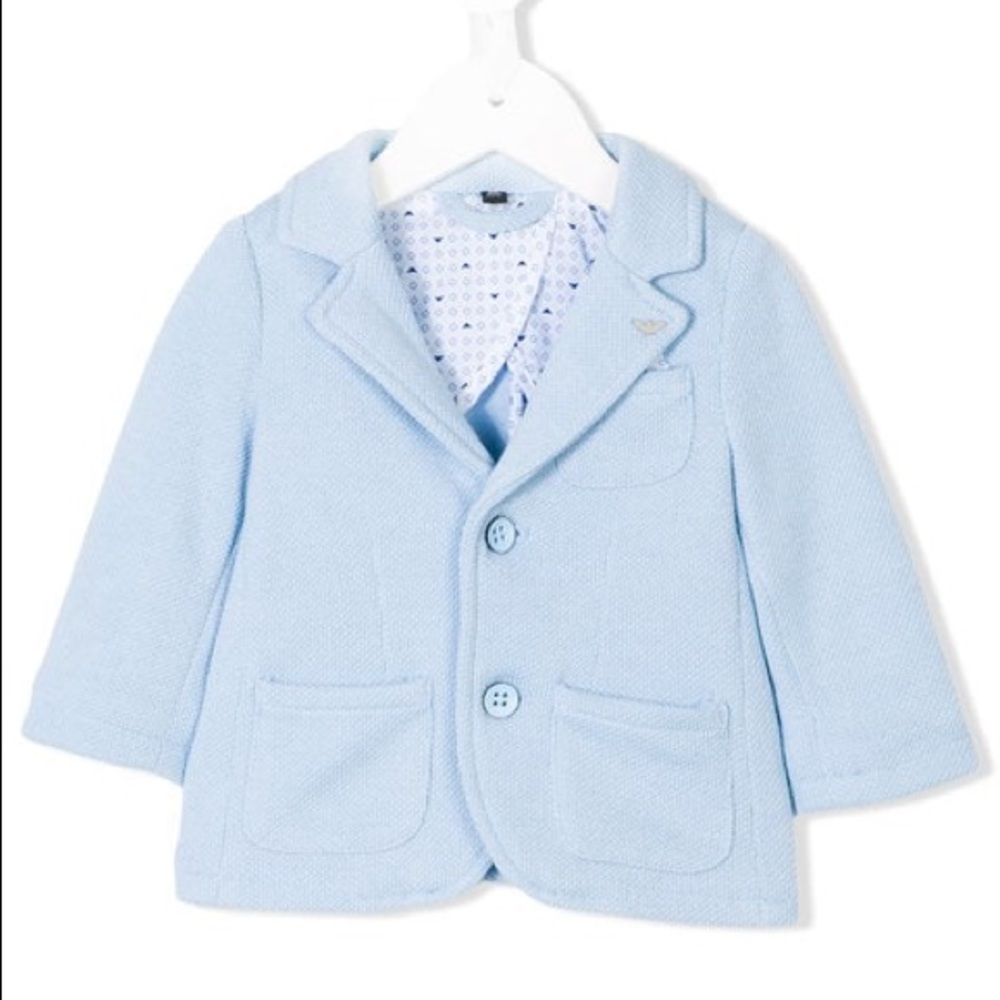 NWOT ARMANI KIDS BABY Baby Blue blazer